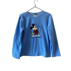 Vintage Disney Mickey Mouse Women's Fleece Pullover Sweater Size S